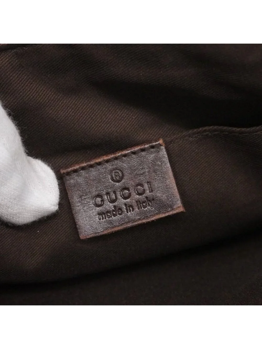 Gucci Shoulder Bag GG Canvas Beige Brown Silver